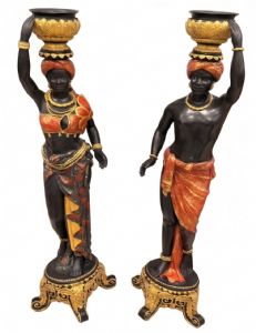 COPPIA DI MORI IN BRONZO - VENEZIA
